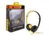 Casti Canyon stereo headphone, 3.5mm plug, black with yellow color, CNS-CHP2BY