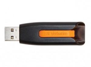 USB VERBATIM FLASH DRIVE 16GB STORE N GO V3 DRIVE VOLCANIC ORANGE, VB-49179