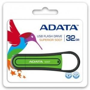 Memorii stick A-DATA 32GB USB 2.0 Drive, Nobility S007, Green, AS007-32G-RGN