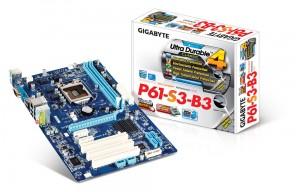 Placa de baza GIGABYTE INTEL H61 (S1155,DDR3,SATA II/III,LAN,USB 3.0) ATX Box, GA-P61-S3-B3