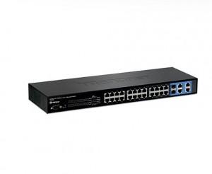 Switch Trendnet 24-Port 10/100Mbps Layer 2 Switch w/ 4 Gigabit Ports and 2 Shared Mini-GBIC Slot, TL2-E284
