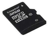 Card de memorie Micro Secure Digital Card Kingston, 32GB SDHC, Clasa 10, (Micro SDHC Card Fara Adaptor SD  Pentru Telefoane Mobile), SDc10/32GBsp