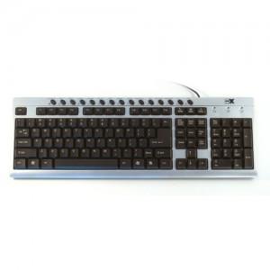 Tastatura multimedia Serioux SRXK-9400MSB, PS2, negru-argintiu