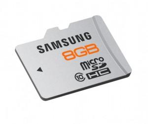 Flash Card Samsung 8GB MicroSDHC Class 10   Speed: R24/W21 MB-MP8GA/EU