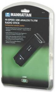 Hi-Speed USB Analog TV FM Radio Stick Manhattan Full-function remote control, 161251