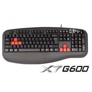Tastatura A4Tech G600, 3X Fast Gaming Keyboard PS/2 (Black) (US layout), G600
