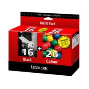 Lexmark Ink Twin Pack No. 16, No. 26 Black and Color Print Cartridges - 0080D2126, 0080D2126