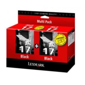 Lexmark Ink Twin Pack No. 17 Black Print Cartridges - 0080D2954, 0080D2954