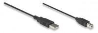 Hi-Speed USB 2.0 Device Cable A Male- B Male Manhattan 1.8 m Black, 333368