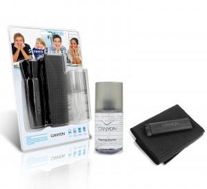 Kit curatare laptop CANYON Screen clearing kit (spray, Micro fiber cloth and cleaning brus, CNR-SCK01