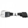 Cablu NZXT Molex - 2x SATA 20cm Alb, CBW-42SATA