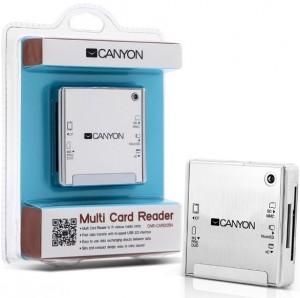 CANYON CNR-CARD05NS Card Reader (CF/MS/MS PRO/MMC/SD/xD-Picture/MS PRO-HG Duo), USB 2.0, Silver, CNR-CARD05NS