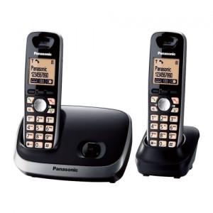 Telefon fara fir DECT Panasonic KX-TG6512FXB, 2 receptoare, Caller ID, Negru