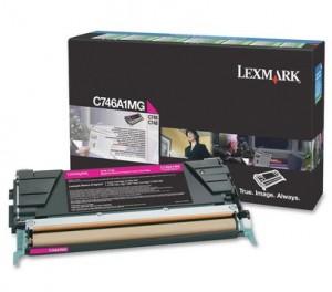 Toner Cartridge Lexmark C746A1Mg, pt C746, C748, Magenta, Return Program, 7.000 pages, C746A1MG