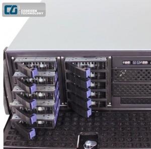 Carcasa rack CODEGEN, storage - dimensiuni:19inch/4U/600mm, 2x5.25inch, 10x3.5inch Hot Swap drive, IT-4055BWO