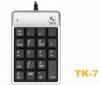 Tastatura a4tech xslim silver / black, tk-7