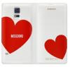 Husa Samsung Galaxy S5 G900 Flip Wallet Moschino, White Red Heart, EF-WG900RREGWW