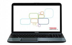 Laptop Toshiba Satellite L855-10R 15.6 Inch LED HD cu Procesor i5-2450M 2.5GHz, 4GB DDR3 (1333MHz), 750GB (5400rpm),  HD 7670M 1GB DDR3, Ice Blue Brushed Aluminium Finish,  Windows 7 Professional Original pe 64 de biti, PSKACE-00L00GG5