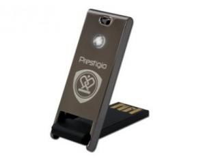 Stick PRESTIGIO 8GB USB 2.0 Crystal Flash Drive Gun Metal with Transperent crystal, PPFD1WH08