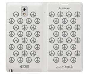 Husa Samsung Galaxy Note 3 N900 Flip Wallet Moschino White Silver, EF-EN900BSEGWW