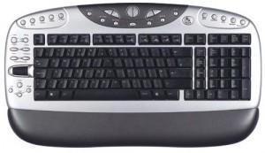 Tastatura A4Tech KBS-26, ANTI-RSI Multimedia Keyboard PS/2 (Silver/Black) (US layout), KBS-26