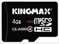 Card Kingmax MicroSD 4GB + ADAPTOR SD, SDHC clasa 4, 4GBMICROKINGX2