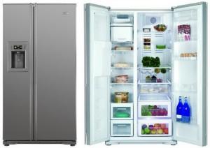 Combina frigorifica side by side Beko, No Frost, 526 L, Clasa A+, Ice maker cuburi si fulgi, Beko GNEV 322X