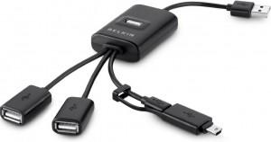 HUB USB BELKIN 4 PORTURI CALAMARI USB A/MINI/MICRO F4U046cw