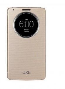 Husa LG G3 Quick Circle Case Gold, CCF-340G.AGEUGD