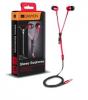 Casti CANYON zipper cable earphones, metal housing, red, CNS-TEP1R