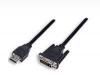 HDMI Manhattan Male to DVI-D 24+1 Male Cable, Dual Link, Black, 372503