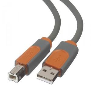 BELKIN USB 2.0 Cable (USB Type A 4-pin (Male) - USB Type B 4-pin (Male, CU1000AED10