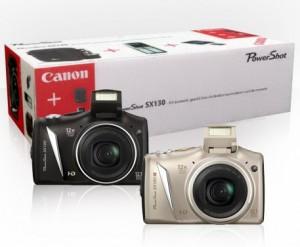 Camera Foto Canon PowerShot SX130 IS Silver + KIT 3:Incarcator + acumulatori Philips, card 2 GB, AJ4611B002AA-K