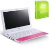Netbook Acer Aspire One Happy-2DQpp cu procesor Intel Atom N450, 1.66 GHz, 250GB, Microsoft Windows 7 Starter, Roz, LU.SE80D.063