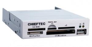 Card reader CHIEFTEC 3.5 Inch Internal All-in-1, 1xUSB 2.0, Black-Silver, CRD-501D