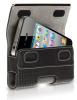 Husa GRIFFIN Elan Holster Metal for iPhone 4G Perforated Black Leather, GB01708