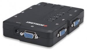 Intellinet 4-Port Compact KVM Switch - PS/2, with Cables and Audio Support, 150118