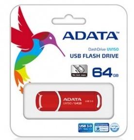 Stick Usb A-Data 64GB DashDrive Value UV150 3.0 (red), AUV150-64G-RRD