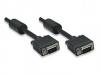 SVGA Monitor Cable Manhattan HD15 Male-HD15 Male with Ferrite Cores, 30 m, Black, 373715