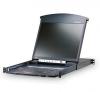 Consola 19 inch/1U sertar cu tastatura w/touch pad + monitor 17inch TFT LCD, fara KVM, CL-1000KVM