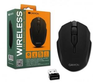 Mouse CANYON CNR-FMSOW01 (Wireless 2.4GHz, Optical 1600dpi,3 btn), Varnish Black