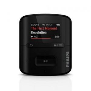 Mp3 Player Philips Raga 4GB Black FM, SA4RGA04KF/12