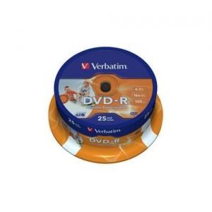 DVD-R Verbatim 43522P SILVER 16X 25/pachet, QDVD-RVB16X25