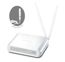 Edimax Wireless Router 802.11n 150Mbps 3/3.75G with 4P 10/100M Switch, 1 x USB2.0, iQoS bandwidth management, 3G-6408N