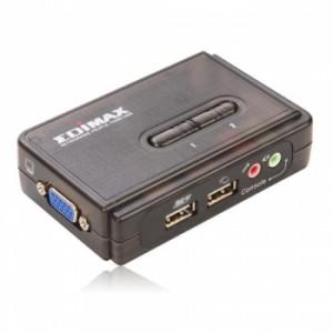 EK-UAK2 Switch Edimax  KVM 2 Porturi USB si suport Audio/Mic (cabluri incluse), EK-UAK2
