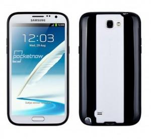 Husa Samsung Galaxy Note 2 N7100 i Case MX Pro Black + White Stripe, ICMSANOTE2DW