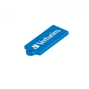 VERBATIM USB FLASH DRIVE 8GB USB MICRO, READ 10MB, WRITE 4MB, USB 2.0, CARIBBEAN BLUE VERBATIM - VB-47425