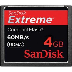 Card memorie SanDisk 4GB  Extreme CF, SDCFX-004G-X46