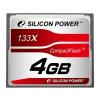 Compact Flash Silicon Power 4GB, 133X, SP004GBCFC133V10