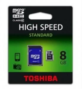 MICRO SD TOSHIBA CARD 8GB CLASS 4 CU ADAPTOR SD, SD-C08GJ